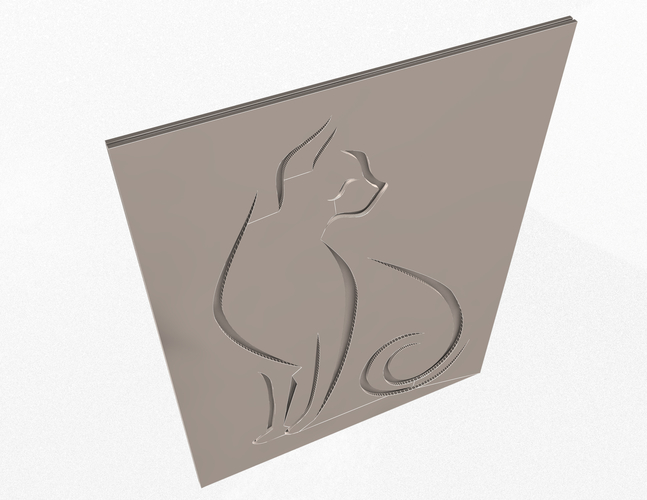 Cat Frame Decoration 3D Print 497170