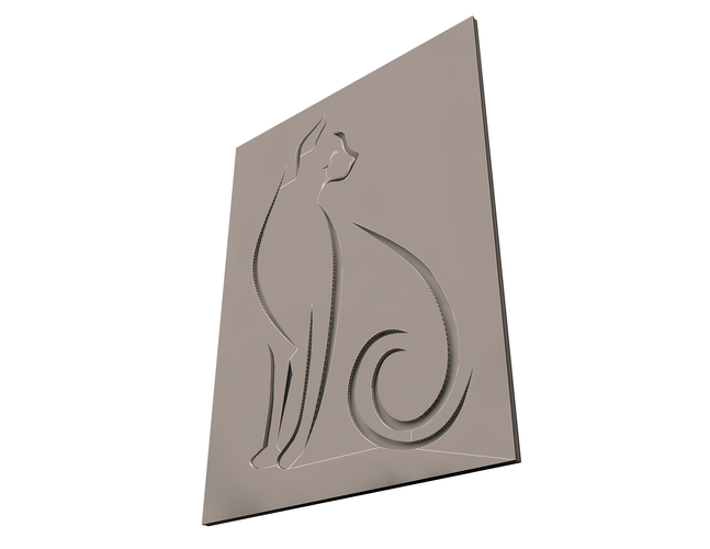 Cat Frame Decoration 3D Print 497171