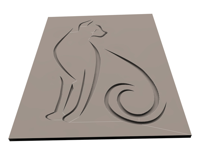 Cat Frame Decoration 3D Print 497172