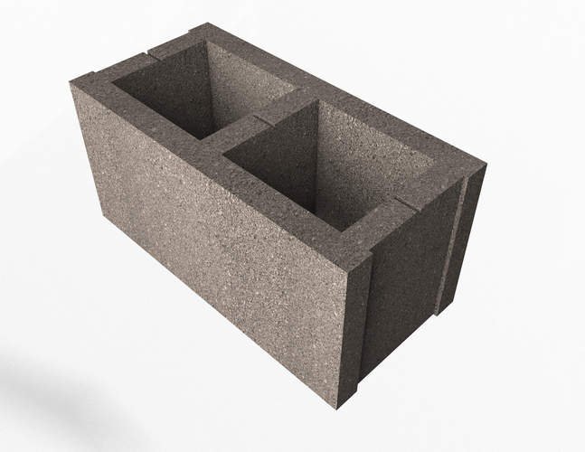 Cinder Block 3D Print 497236