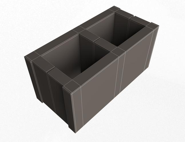 Cinder Block 3D Print 497240