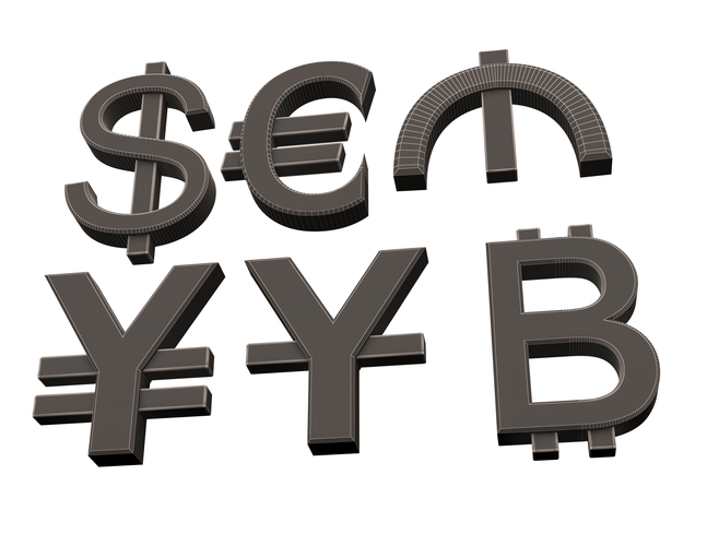 Currency Symbols Collection 3D Print 497436