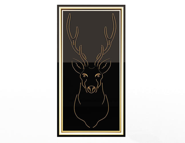 Deer Frame Decoration 3D Print 497451