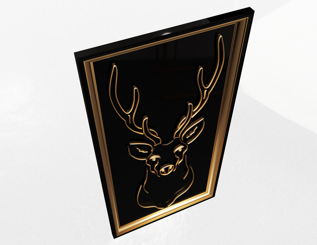 Deer Frame Decoration 3D Print 497452