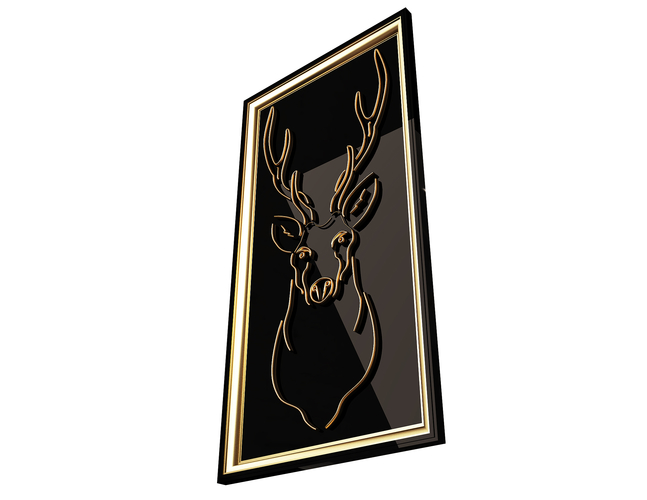 Deer Frame Decoration 3D Print 497453