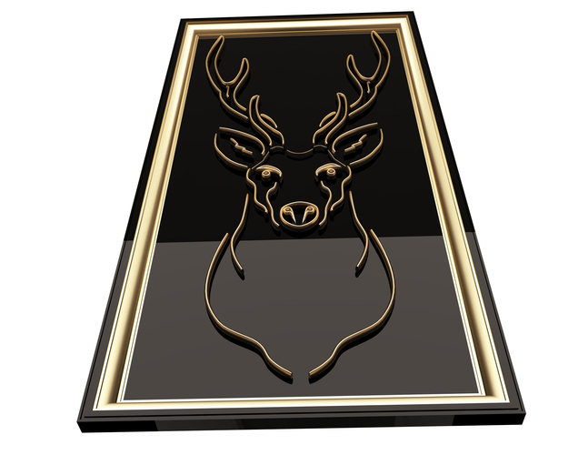 Deer Frame Decoration 3D Print 497454