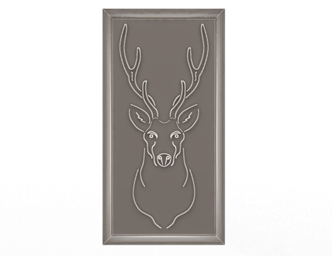 Deer Frame Decoration 3D Print 497458