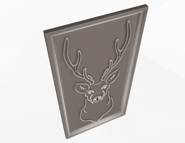 Deer Frame Decoration 3D Print 497459