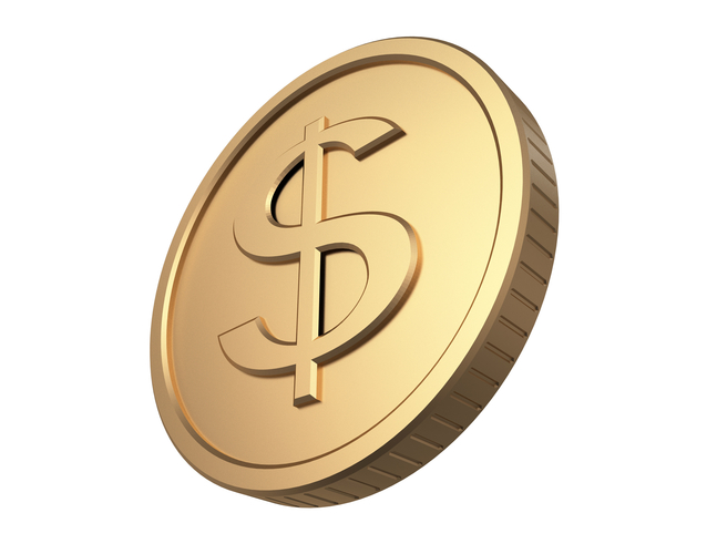 Dollar Gold Coins 3D Print 497460