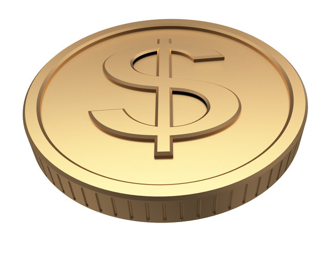 Dollar Gold Coins 3D Print 497463