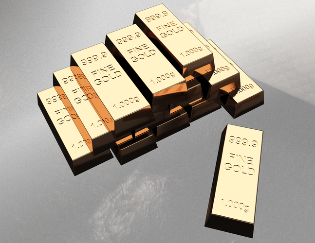 Fine Gold Bars 1000 gr 3D Print 497552