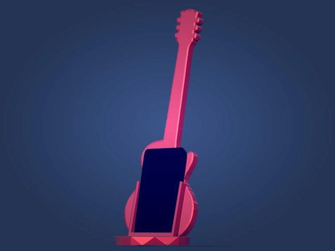 Guitar Phone Holder 3D Print 49758