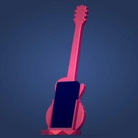 Small Guitar Phone Holder 3D Printing 49758