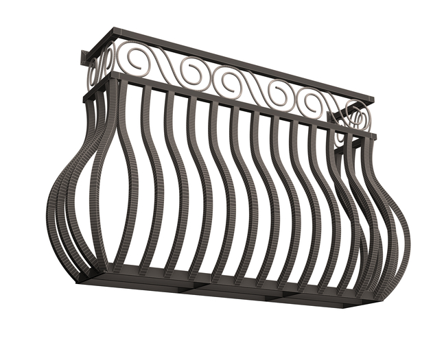 Forging Iron Forged Balcony Railing 03 3D Print 497584