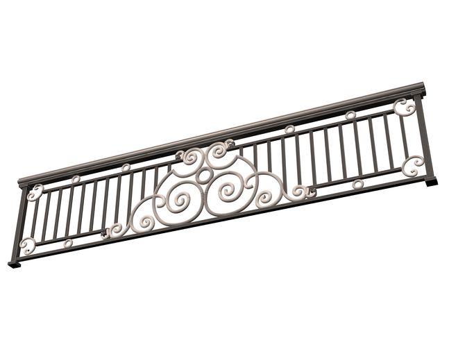 Forging Iron Forged Balcony Railing 06 3D Print 497614