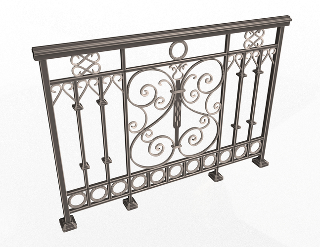 Forging Iron Forged Balcony Railing 08 3D Print 497632