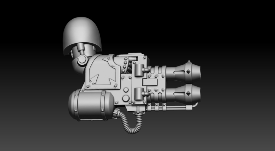 2 HANDS WITH AUTOCANNON REAPER AND WITH HEAVY FLAMER 3D Print 497671