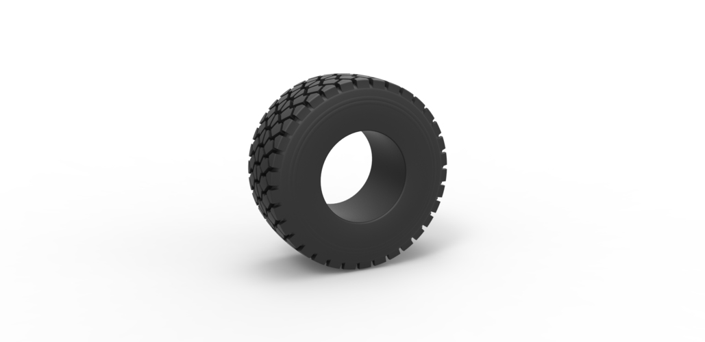 Military truck tire 9 Scale 1:25 3D Print 497704