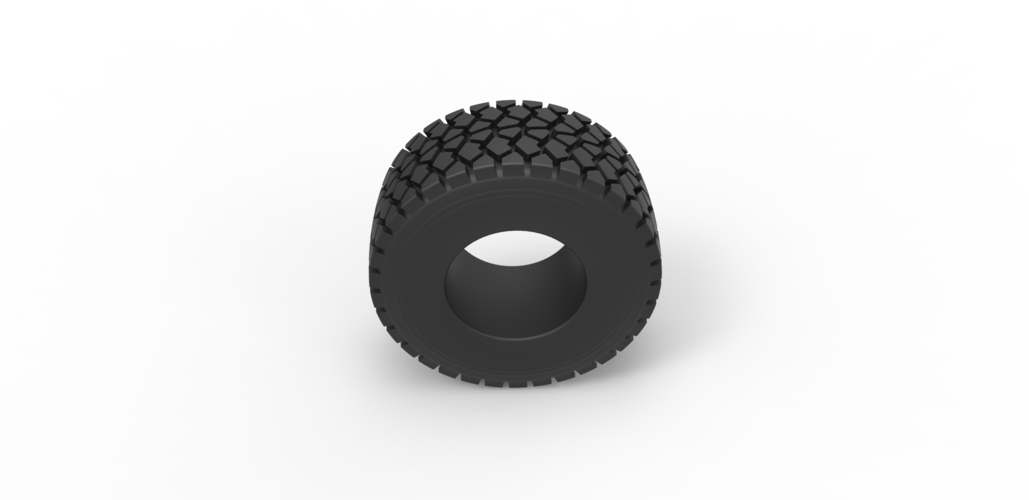 Military truck tire 9 Scale 1:25 3D Print 497709