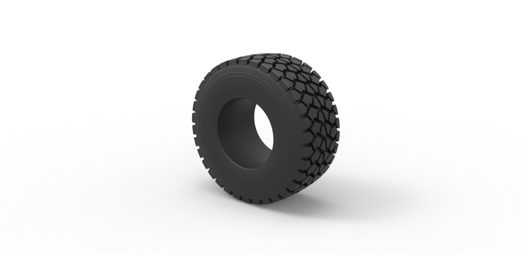 Military truck tire 9 Scale 1:25 3D Print 497710