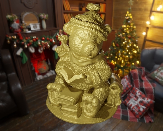 Christmas teddy bear book  3D Print 497854
