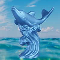 Small Dolphin wave  3D Printing 497913