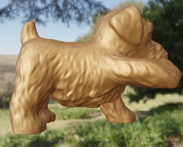 dog gives paw 3D Print 497919