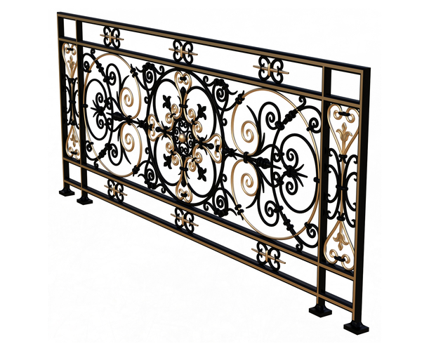 Forging Iron Forged Balcony Railing Baroque Classic 3D Print 497997