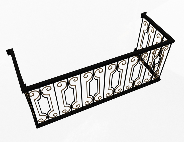 Forging Iron Forged Balcony Railing Baroque Classic 02 3D Print 498013