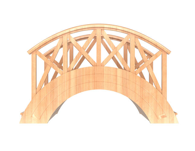 Garden Wooden Footbridge 3D Print 498037