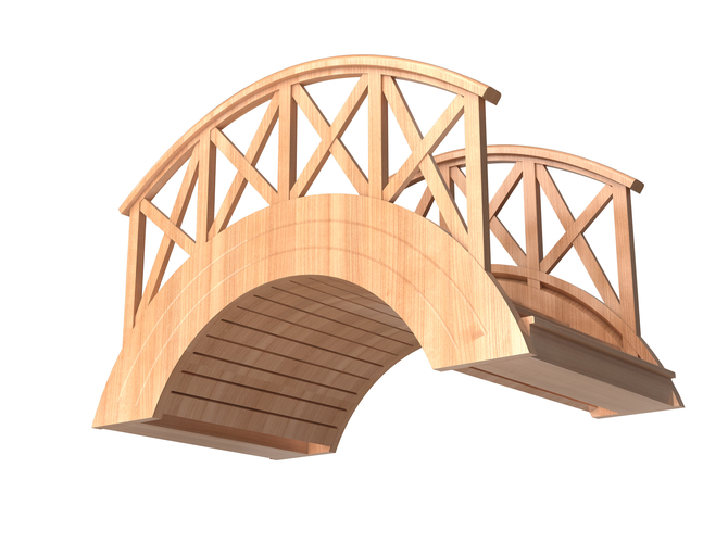 Garden Wooden Footbridge 3D Print 498040