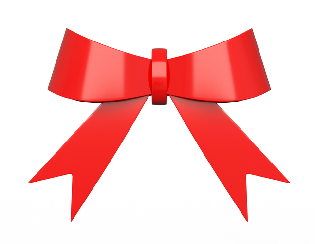 Gift ribbon red simple cartoon 3D Print 498046