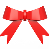 Small Gift ribbon red simple cartoon 3D Printing 498046