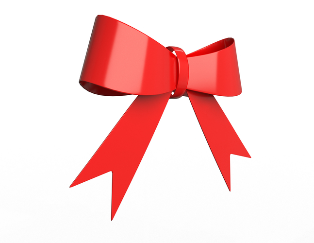 Gift ribbon red simple cartoon 3D Print 498047