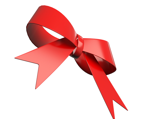 Gift ribbon red simple cartoon 3D Print 498049