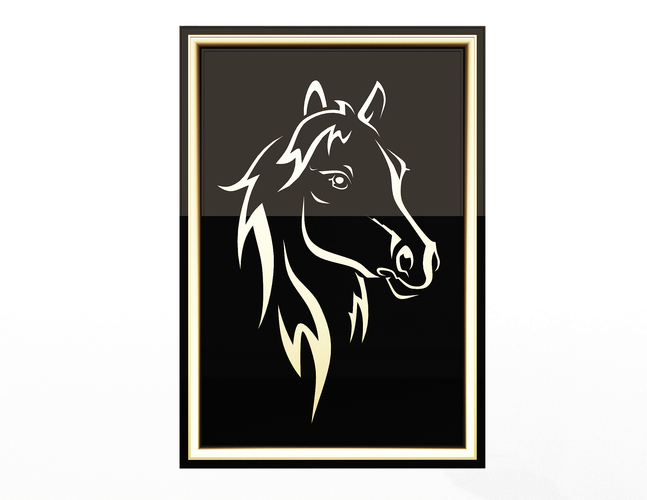 Horse Frame Decoration 3D Print 498091