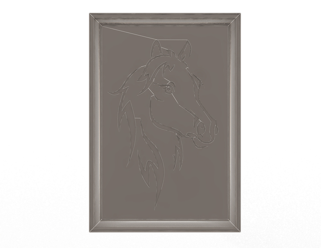 Horse Frame Decoration 3D Print 498096