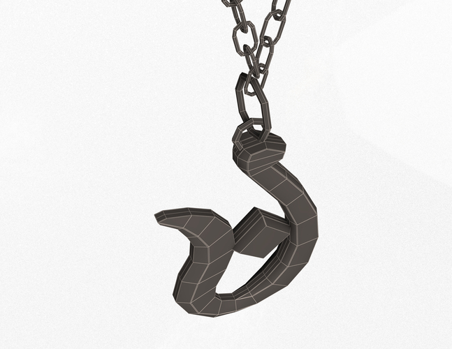 3D Printed Fish Hook by xaqani ahmadov