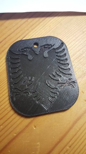 Albania Keychain 3D Print 49830