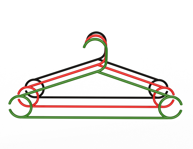 Plastic Clothes Hanger 3D Print 498329