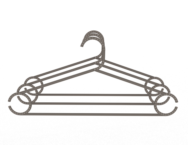 Plastic Clothes Hanger 3D Print 498338