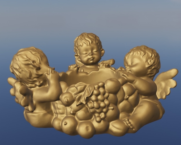 bougeoir 3 anges  3D Print 498401