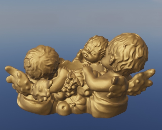 bougeoir 3 anges  3D Print 498402