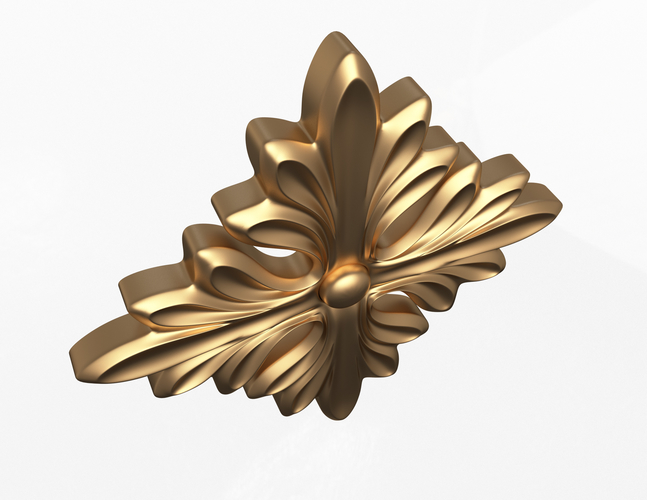 Rosette Carved Decoration CNC 01 3D Print 498423