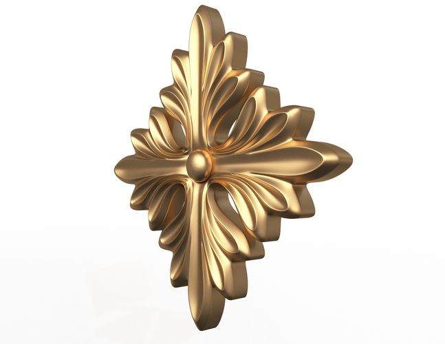 Rosette Carved Decoration CNC 01 3D Print 498424