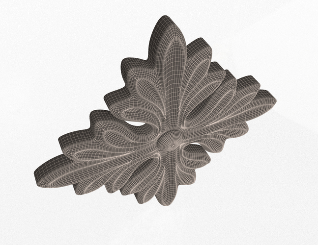 Rosette Carved Decoration CNC 01 3D Print 498428