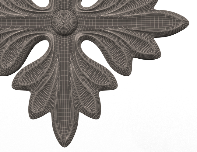 Rosette Carved Decoration CNC 01 3D Print 498431