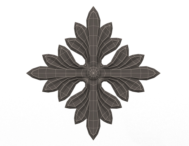 Rosette Carved Decoration CNC 01 3D Print 498432