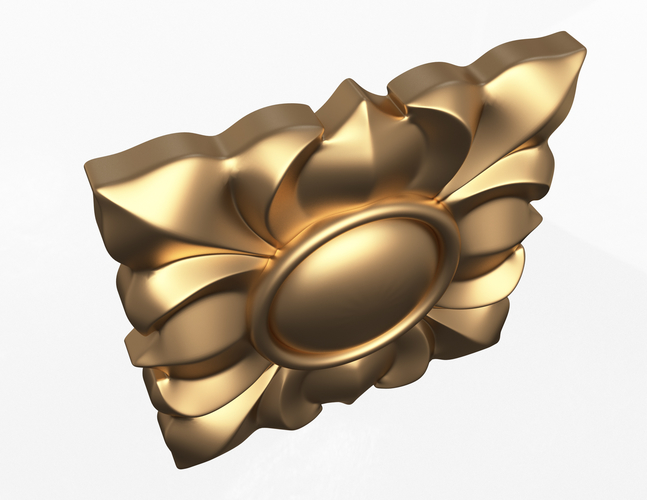 Rosette Carved Decoration CNC 02 3D Print 498438