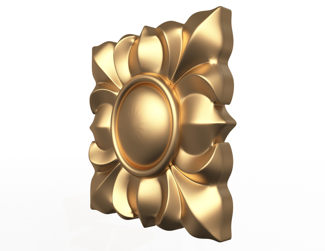 Rosette Carved Decoration CNC 02 3D Print 498439